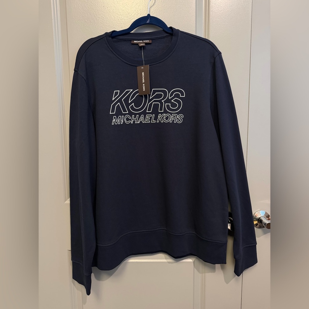 Michael Kors Men's Dark Blue Crewneck Sweater